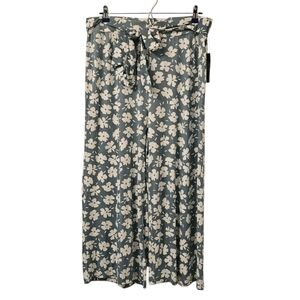 Teal and White International INC Company Women's Floral Wide-Leg Pants